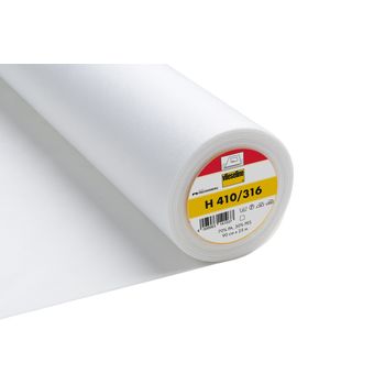 Interlining: Medium Weight: Ultra Soft: Iron-on: 25m x 90cm: White