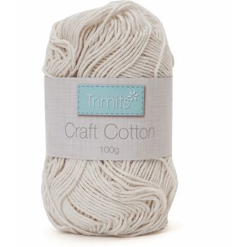 Trimits: Craft Cotton: 100g: Unbleached/Ecru