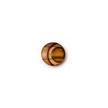 Wooden Crescent Design Button 23mm