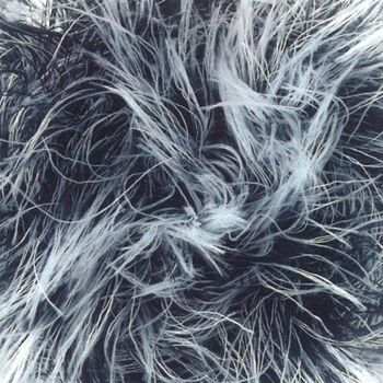 Brett Faux Fur Yarn - Black and White (100g)