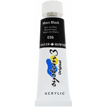 System 3 Original Acrylic Colour - Mars Black (75ml)