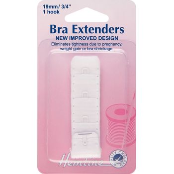 Hemline Bra Extenders - White (19mm)