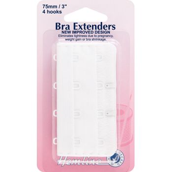 Hemline Bra Extenders - White (75mm)