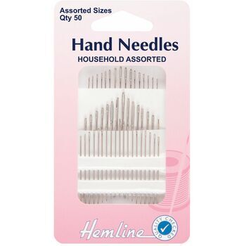 Hemline Household Assorted Hand Needles (50pcs)