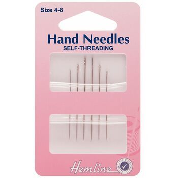 Hemline Easy Threading Hand Needles - Size 4-8
