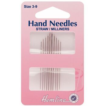 Hemline Straw/Milliner Hand Needles - Size 3-9