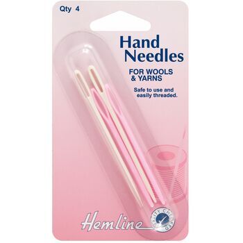 Hemline Plastic Hand Needles For Wool & Yarn (4pcs)