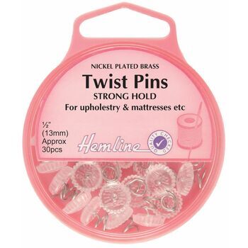 Hemline Nickel Twist Pins - 13mm (30pcs)