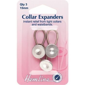 Hemline Metal Collar Expanders - 15mm (3pcs)