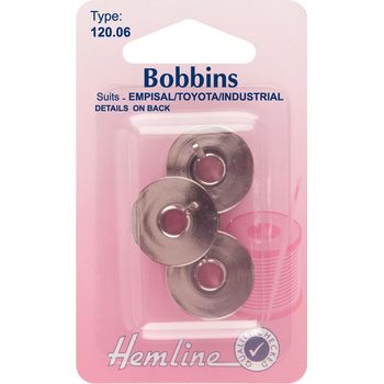Hemline Metal Bobbins - Empisal/Toyota/Bernette