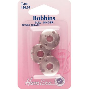 Hemline Metal Bobbins - Singer/Class 66k