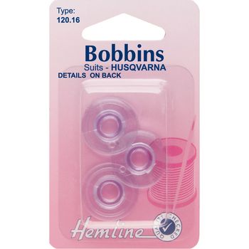 Hemline Plastic Bobbins - Husqvarna (Type 120.16)