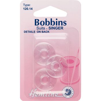 Hemline Plastic Bobbins - Singer/Class 66k