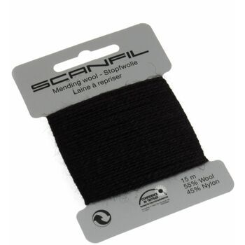 Scanfil Mending & Darning Wool - Black (15m) - col. 003