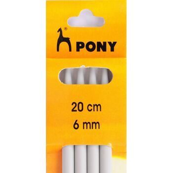 Pony Double Ended Knitting Needles - 20cm x 6mm (Set of 4)