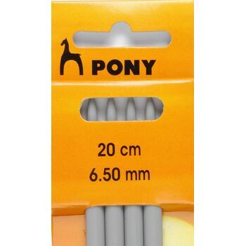 Pony Double Ended Knitting Needles - 20cm x 6.50mm (Set of 4)