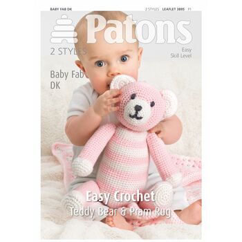 Patons Baby Fab DK Crochet Teddy Bear Leaflet (3895)