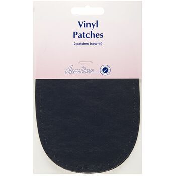 Hemline Sew-In Vinyl Patches - Navy