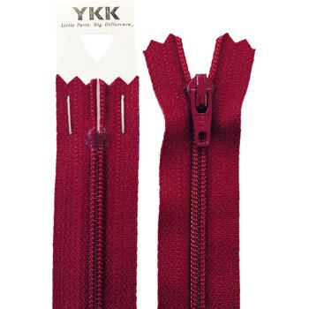 YKK Nylon Dress &amp; Skirt Zip - Dark Wine (18cm)