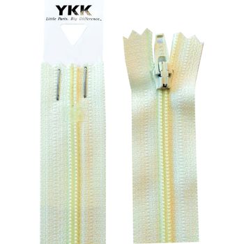 YKK Nylon Dress &amp; Skirt Zip - Cream (18cm)