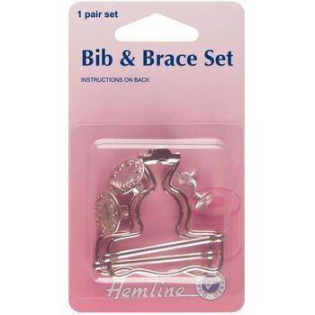 Hemline Bib and Brace Set - Nickel