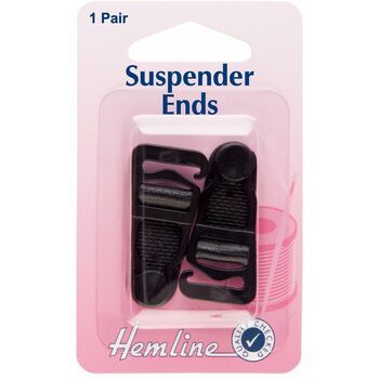 Hemline Suspender Ends - Black