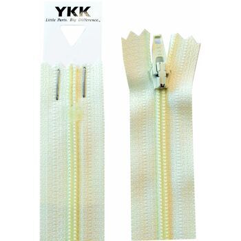 YKK Nylon Dress & Skirt Zip - Cream (41cm)