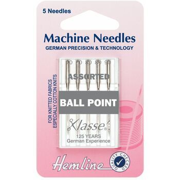 Hemline Ball Point Sewing Machine Needles - Mixed (5pcs)