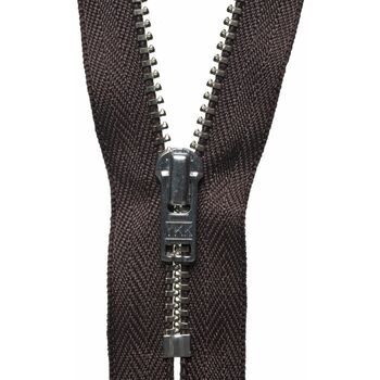 YKK Metal Trouser Zip - Brown (18cm)