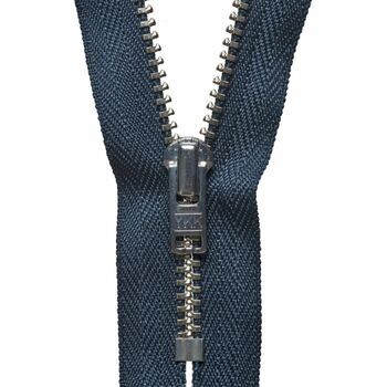 YKK Metal Trouser Zip - Dark Navy (18cm)
