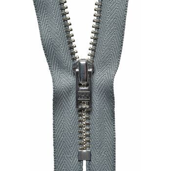 YKK Metal Trouser Zip - Mid Grey (18cm)