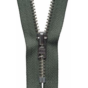 YKK Metal Trouser Zip - Spruce Green (18cm)