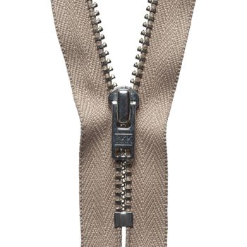 YKK Metal Trouser Zip - Fawn (20cm)