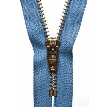 YKK Brass Jeans Zip - Airforce Blue (10cm)