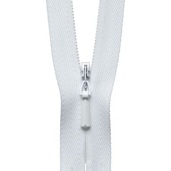 YKK Concealed Zip - White (56cm)