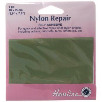 Hemline Self Adhesive Nylon Repair Patch - 10 x 20cm (Green)