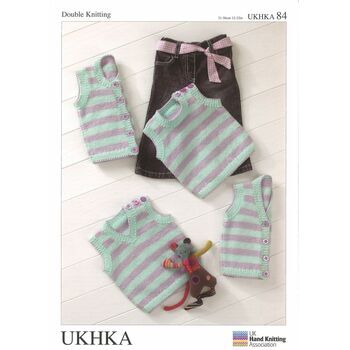 UKHKA Pattern Stripy Waistcoats and Slipovers - DK n.84