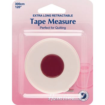 Hemline Extra Long Retractable Tape Measure - 300cm