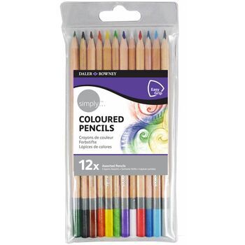 Daler Rowney Simply 12 Coloured Pencils