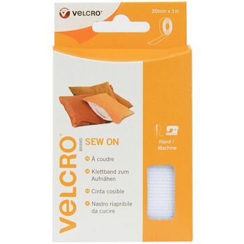 Velcro Sew On Hook & Loop Tape (1m x 20mm) - White