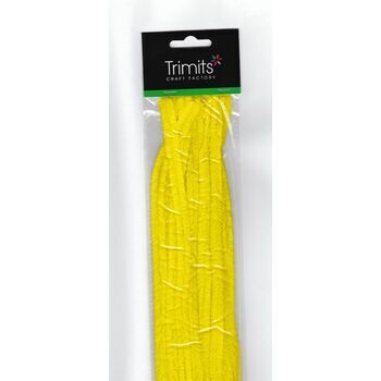 Trimits Chenilles (30cm x 12mm) - Yellow - 15 Pieces