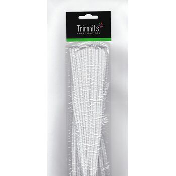 Trimits Chenilles (30cm x 6mm) - White - 30 Pieces
