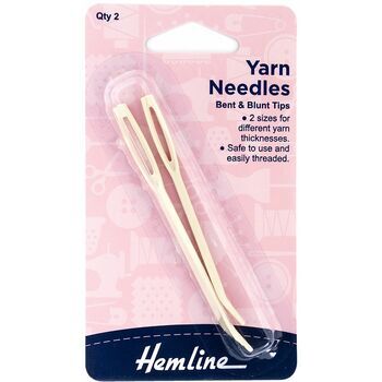 Hemline Yarn Needles With Bent & Blunt Tips - Plastic (Pack of 2)