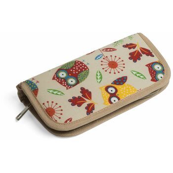 Groves Excl. Print Collection Crochet Hook Case with Bamboo Hooks - Owl
