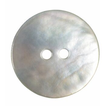 Dyed Agoya Shell Button: 28 lignes/18mm: Natural