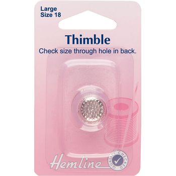 Hemline Metal Thimble: Size 18 - Large