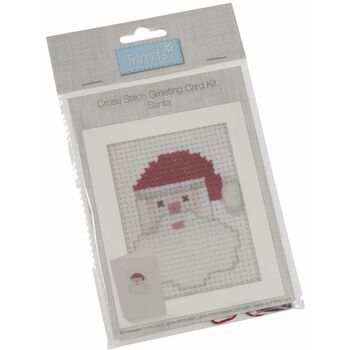Trimits Cross Stitch Kit Card - Santa