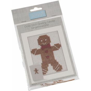 Trimits Cross Stitch Kit Card - Gingerbread Man