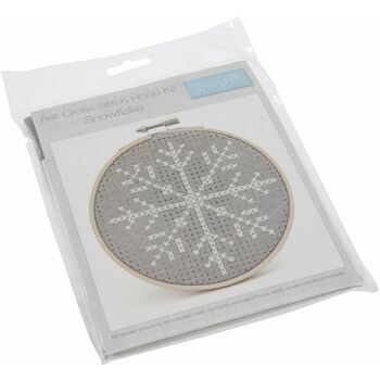 Trimits Cross Stitch Kit with Hoop - Snowflake