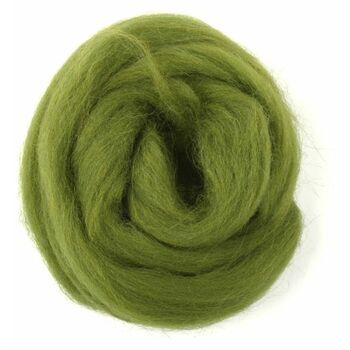 Trimits Natural Wool Roving (10g) - Lime